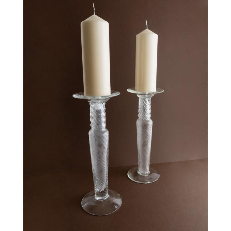 2er-Set Franco Moretti Kerzenständer Klassisches Design/One Italien, 1960er Jahre (Muranoglas) im Angebot