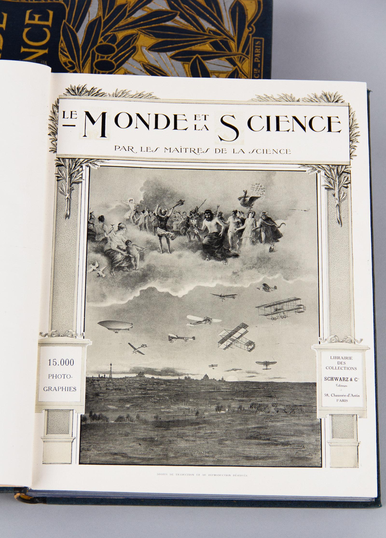 Set of 2 French Books, Le Monde et La Science, France, Early 1900s 2