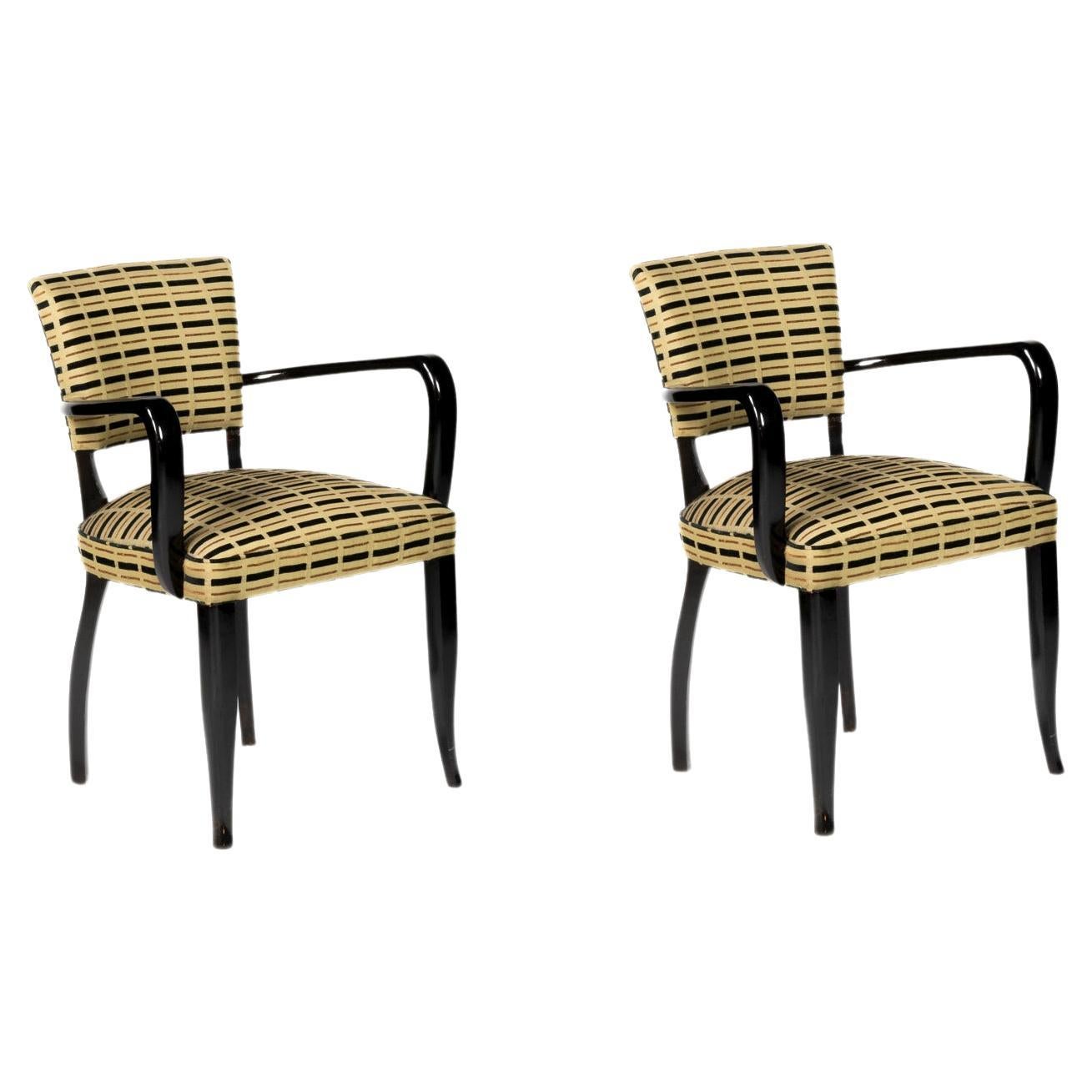 Set of 2 French Bridge Chairs, 20th Century Art Deco For Sale