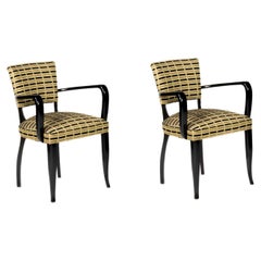 Ensemble de 2 chaises Bridge françaises, Art Déco du 20ème siècle
