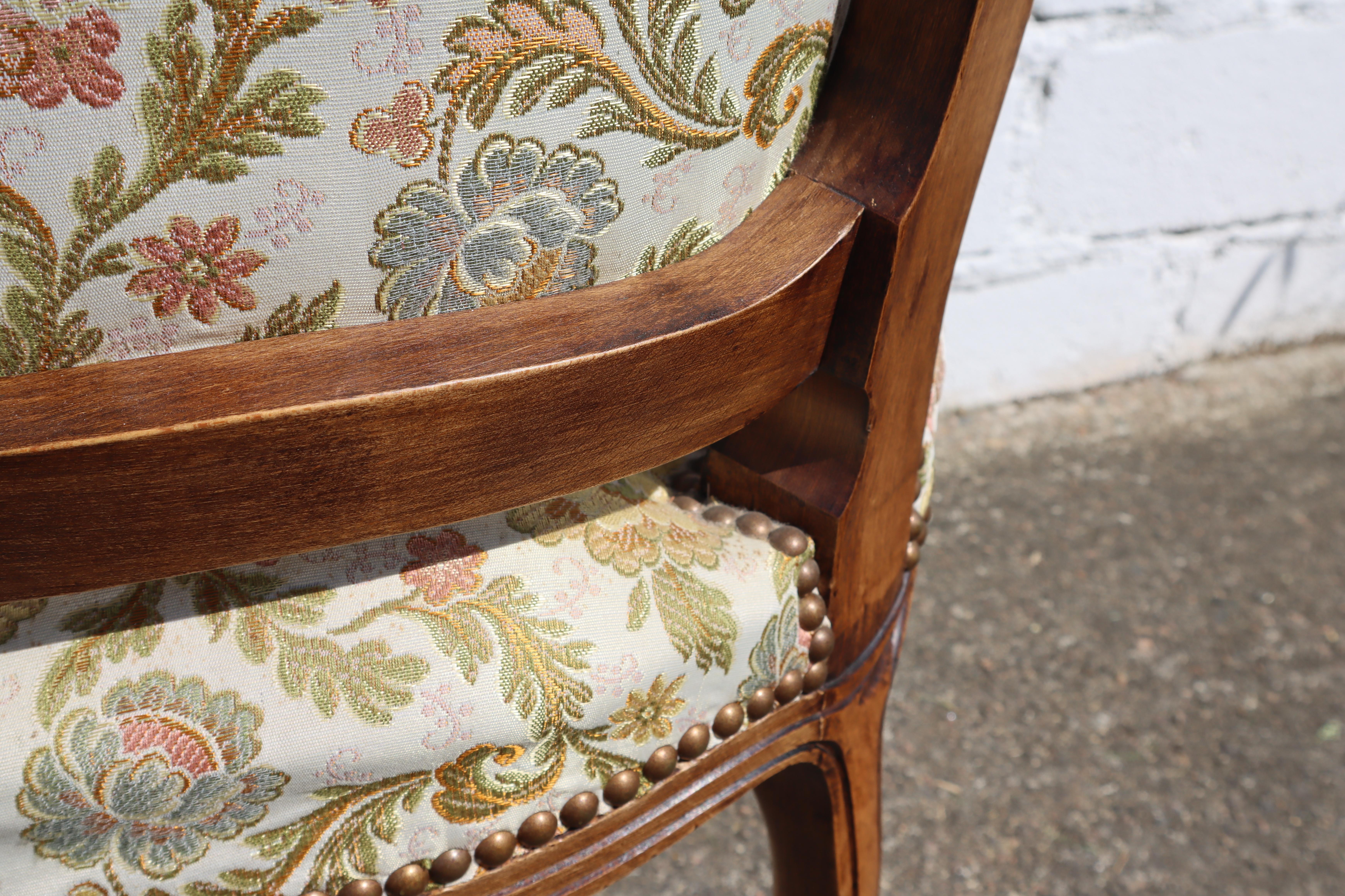 Set of 2 French Vintage Wooden Dining Chairs-Salon Chairs -Style Louis XV-50s 2