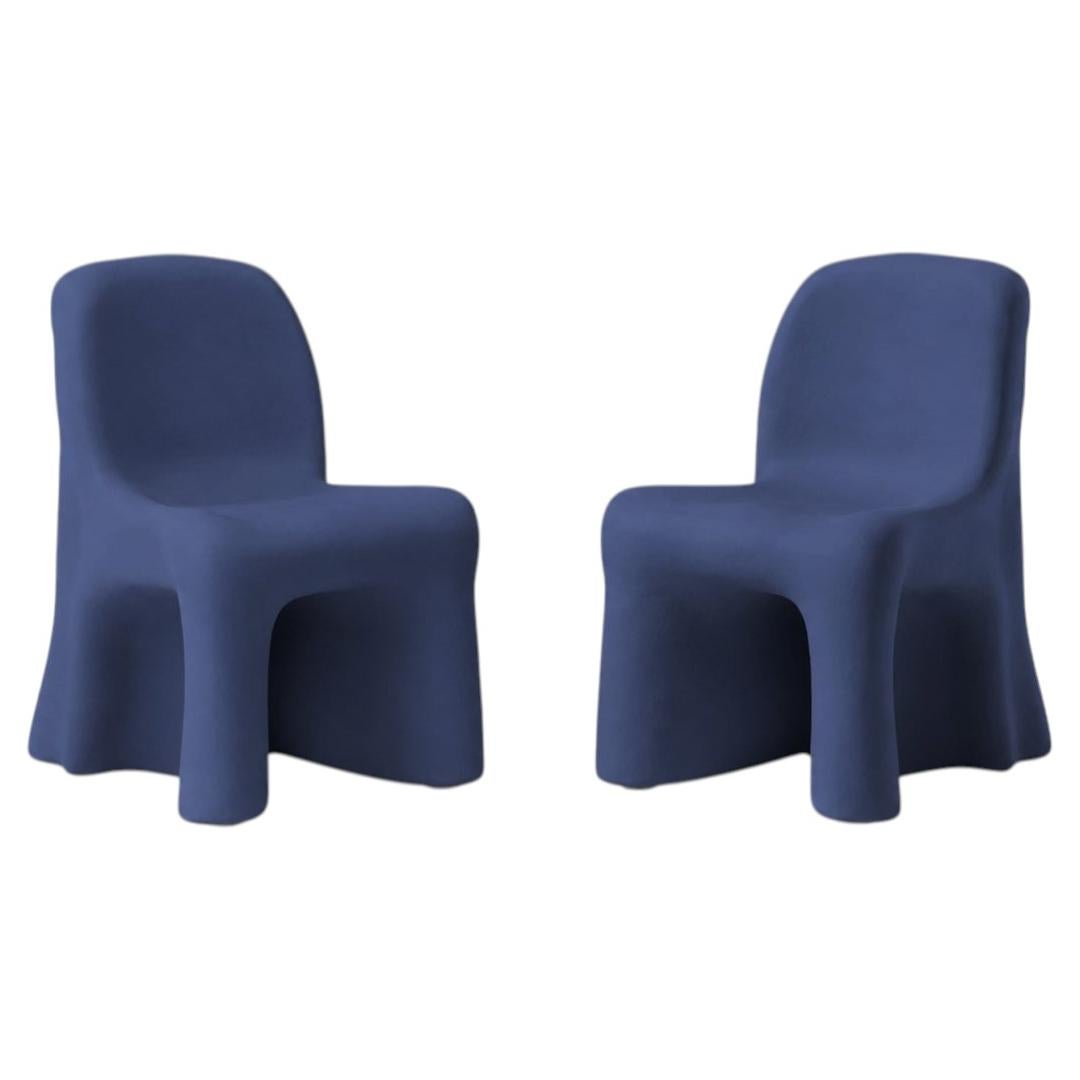 Set di 2 sedie da esterno senza braccioli Gaetano Pesce Dalila Blue per Cassina in vendita