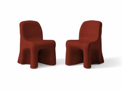 Set of 2 Gaetano Pesce Dalila Red Armless Outdoor Chairs for Cassina