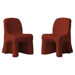 Set of 2 Gaetano Pesce Dalila Red Armless Outdoor Chairs for Cassina