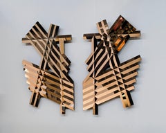 Set of 2 Galactica A Mirror Sculpture by SB26