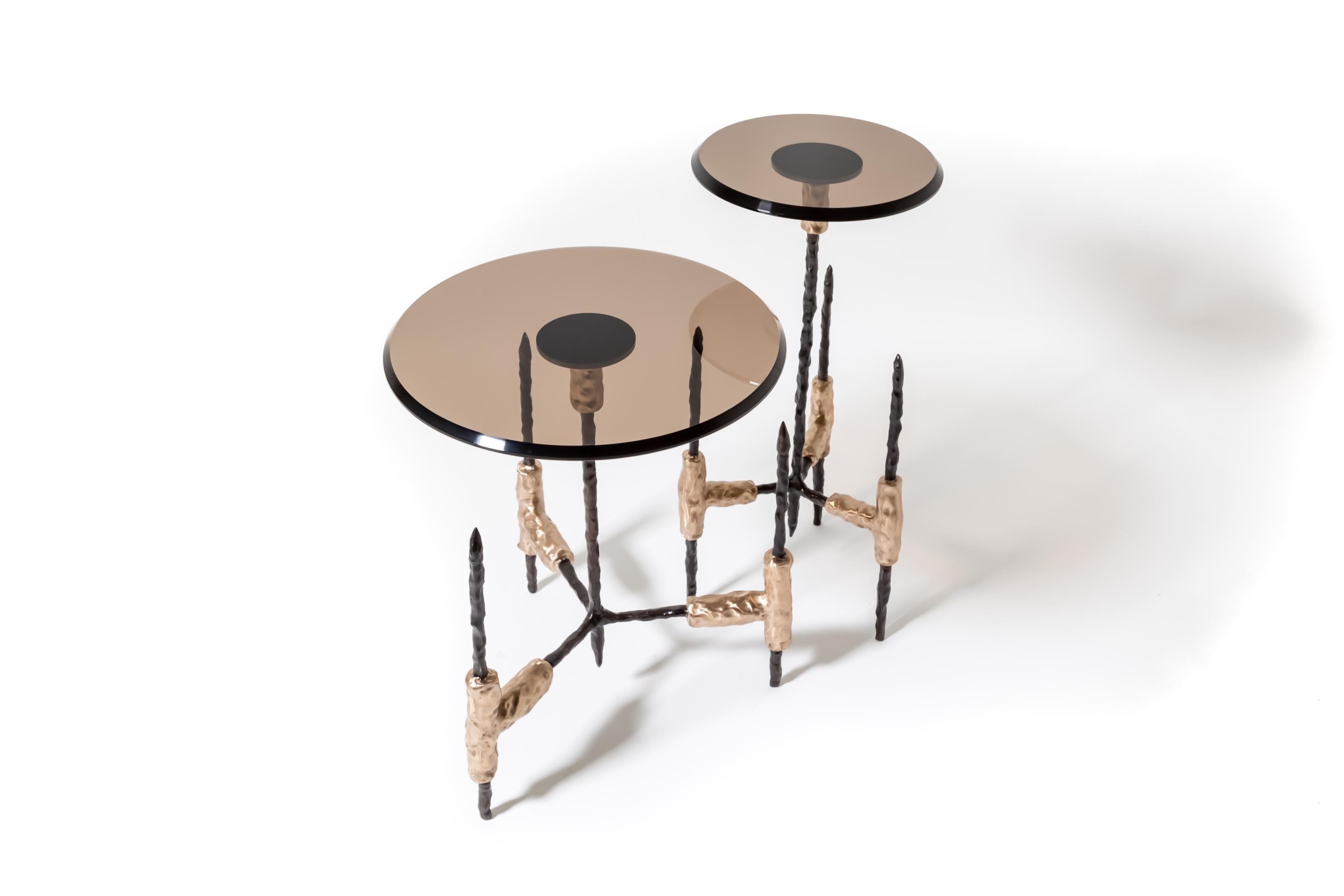 Modern Set of 2 Garde Side Tables by Brian Chaaban For Sale