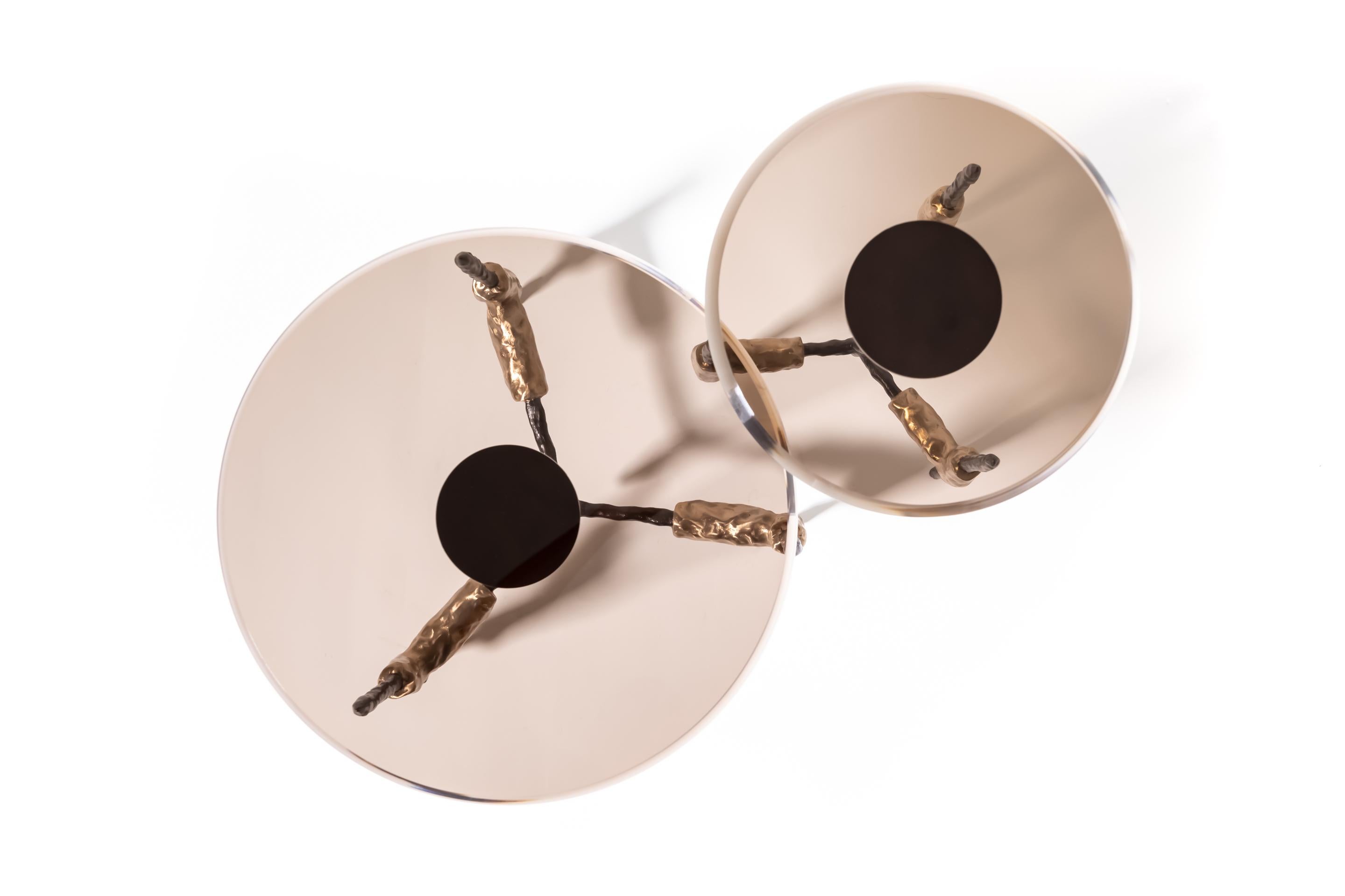 American Set of 2 Garde Side Tables by Brian Chaaban For Sale