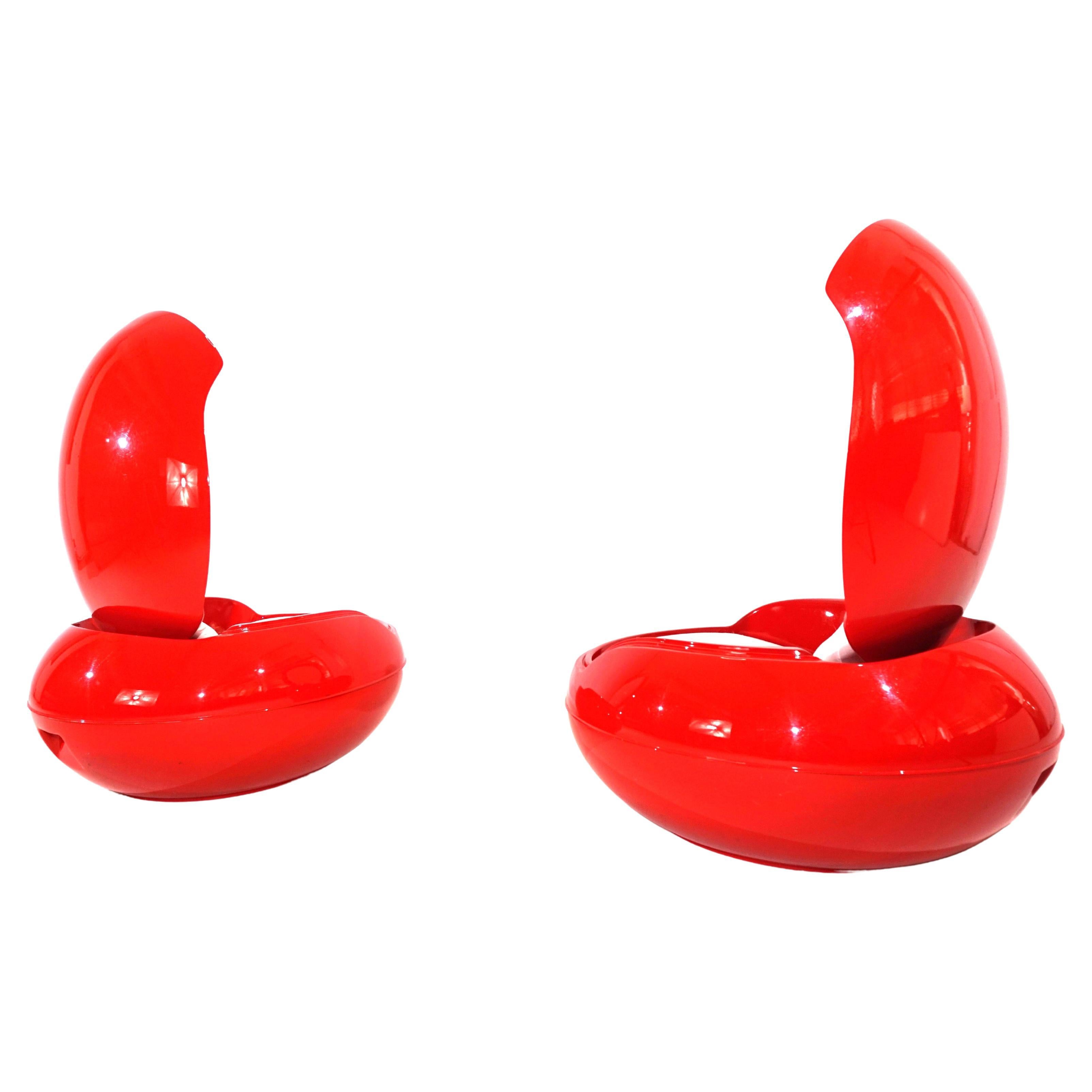 Set of 2 garden egg chairs by Peter Ghyczy for Reuter