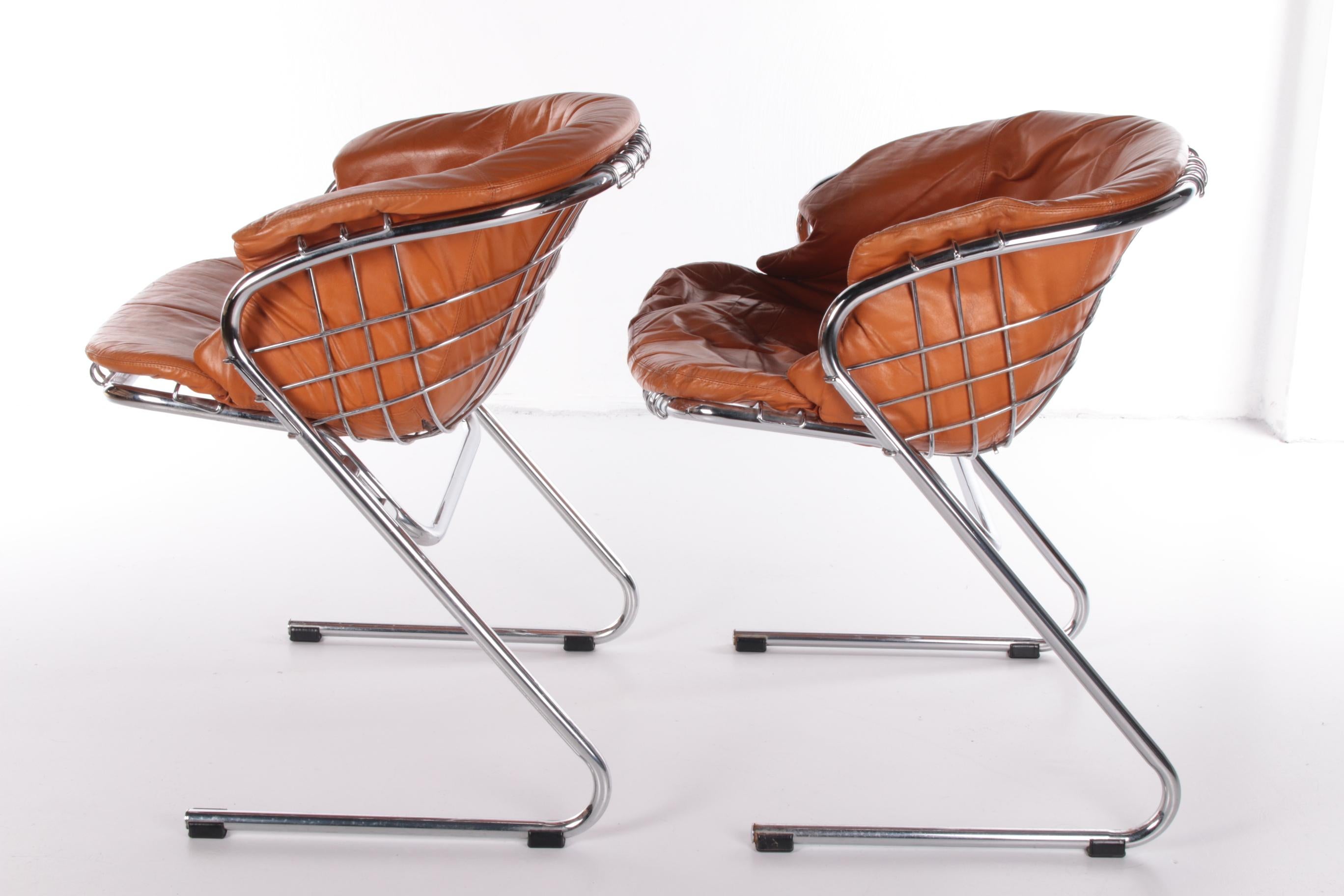 Set of 2 Gastone Rinaldi Dining Room Chairs Model Flynn, 1970 Italy In Good Condition In Oirlo, LI