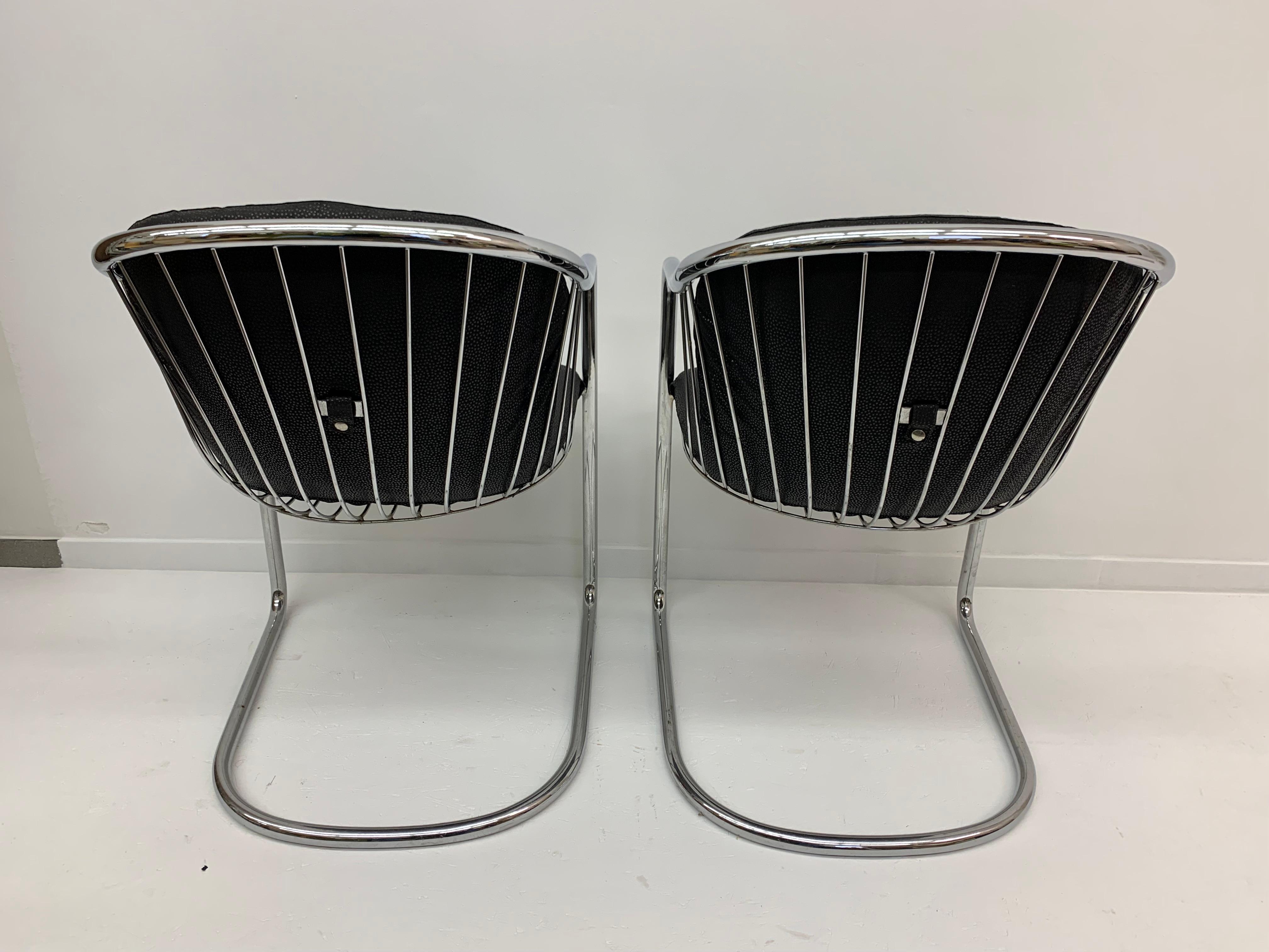 Set of 2 Gastone Rinaldi for Fasem Italy dining chairs, 1980’s For Sale 10