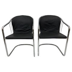 Set of 2 Gastone Rinaldi for Fasem Italy dining chairs, 1980’s