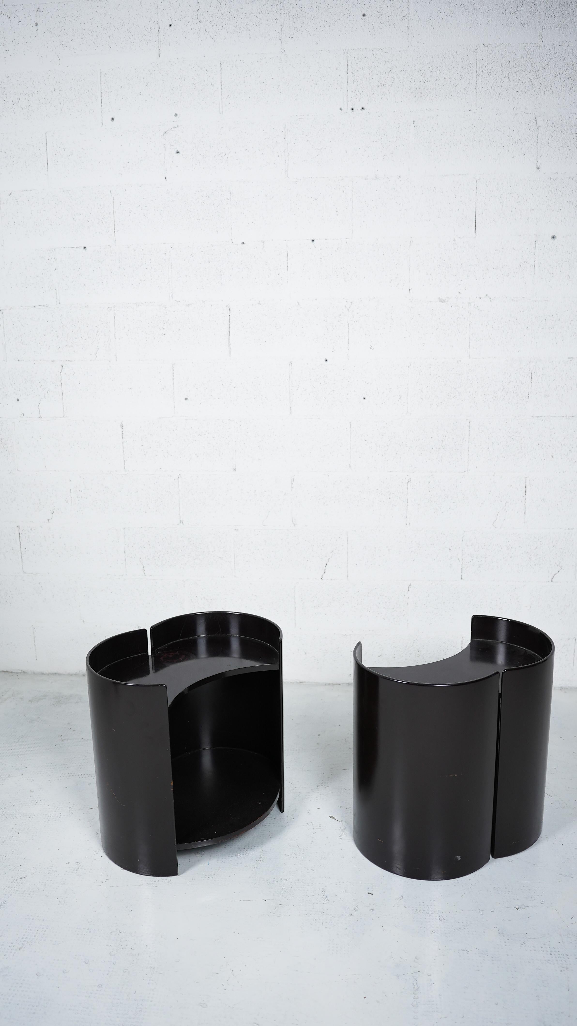 Set of 2 Gea Wooden Side Tables by Kazuhide Takahama for Gavina, 1960s For Sale 4