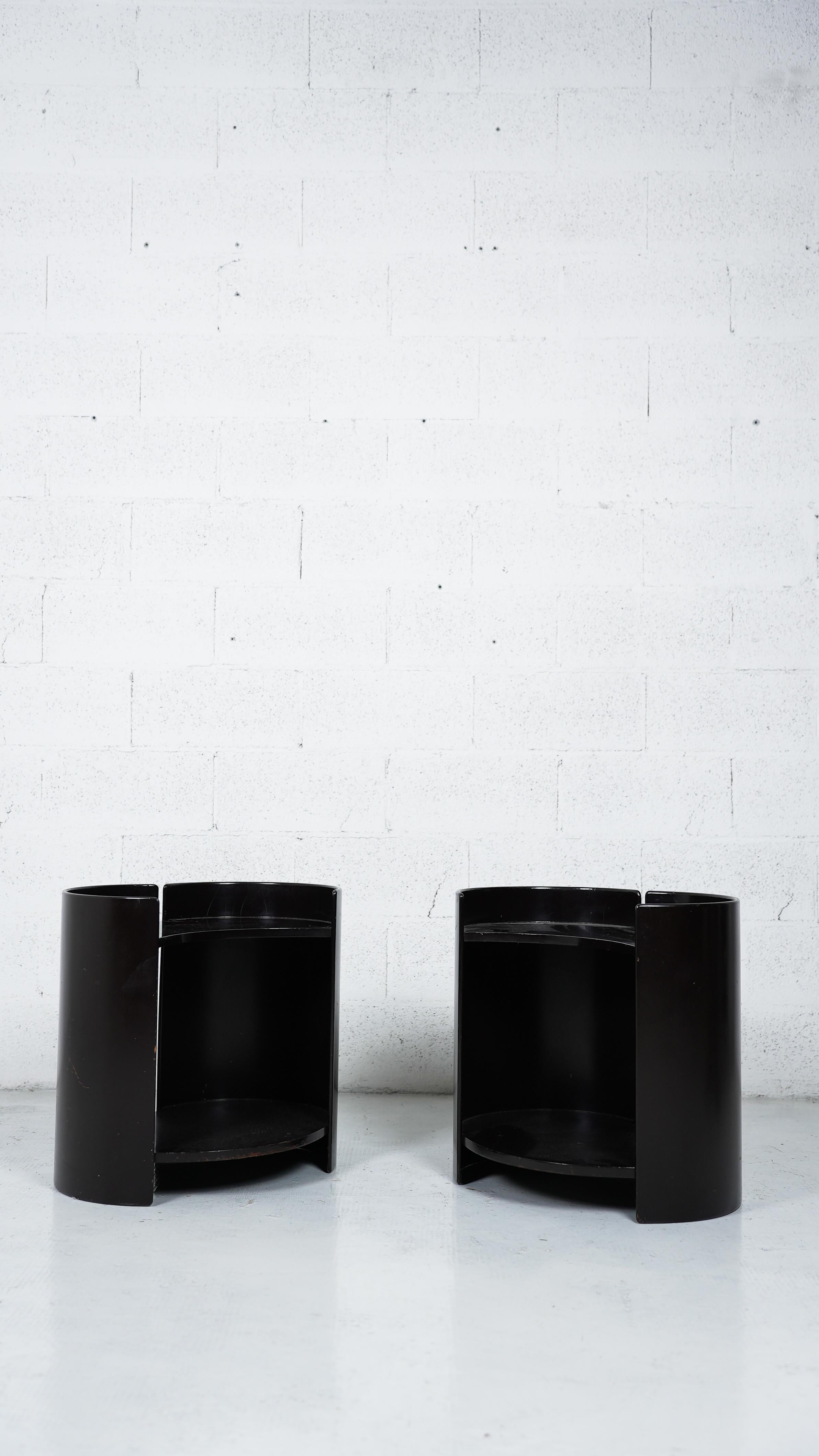 Set of 2 Gea Wooden Side Tables by Kazuhide Takahama for Gavina, 1960s For Sale 6
