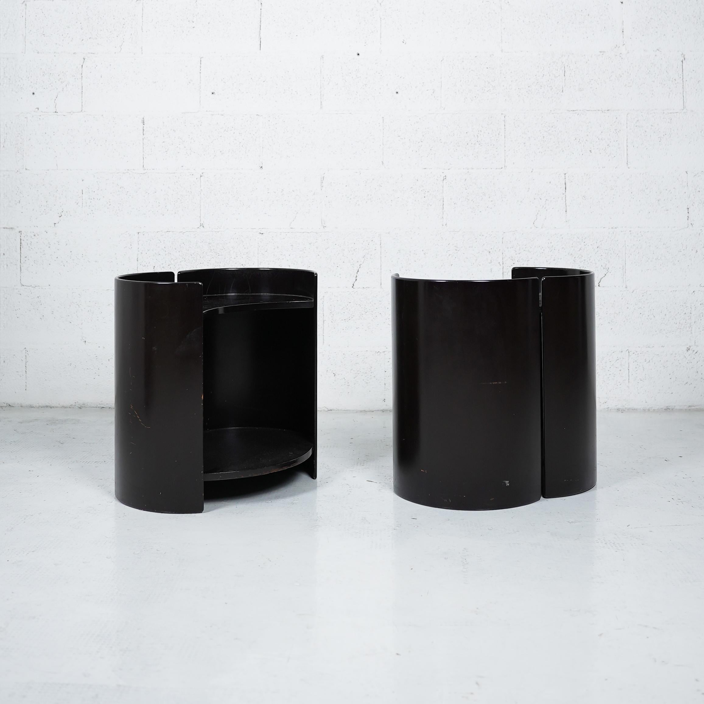 Set of 2 Gea Wooden Side Tables by Kazuhide Takahama for Gavina, 1960s In Good Condition For Sale In Padova, IT