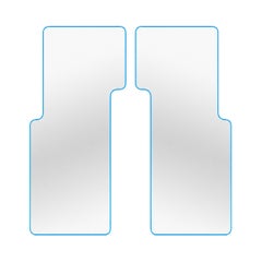 Set of 2 Geometric Full-Body Wall Accent Mirrors – Loveself 04 in Light Blue
