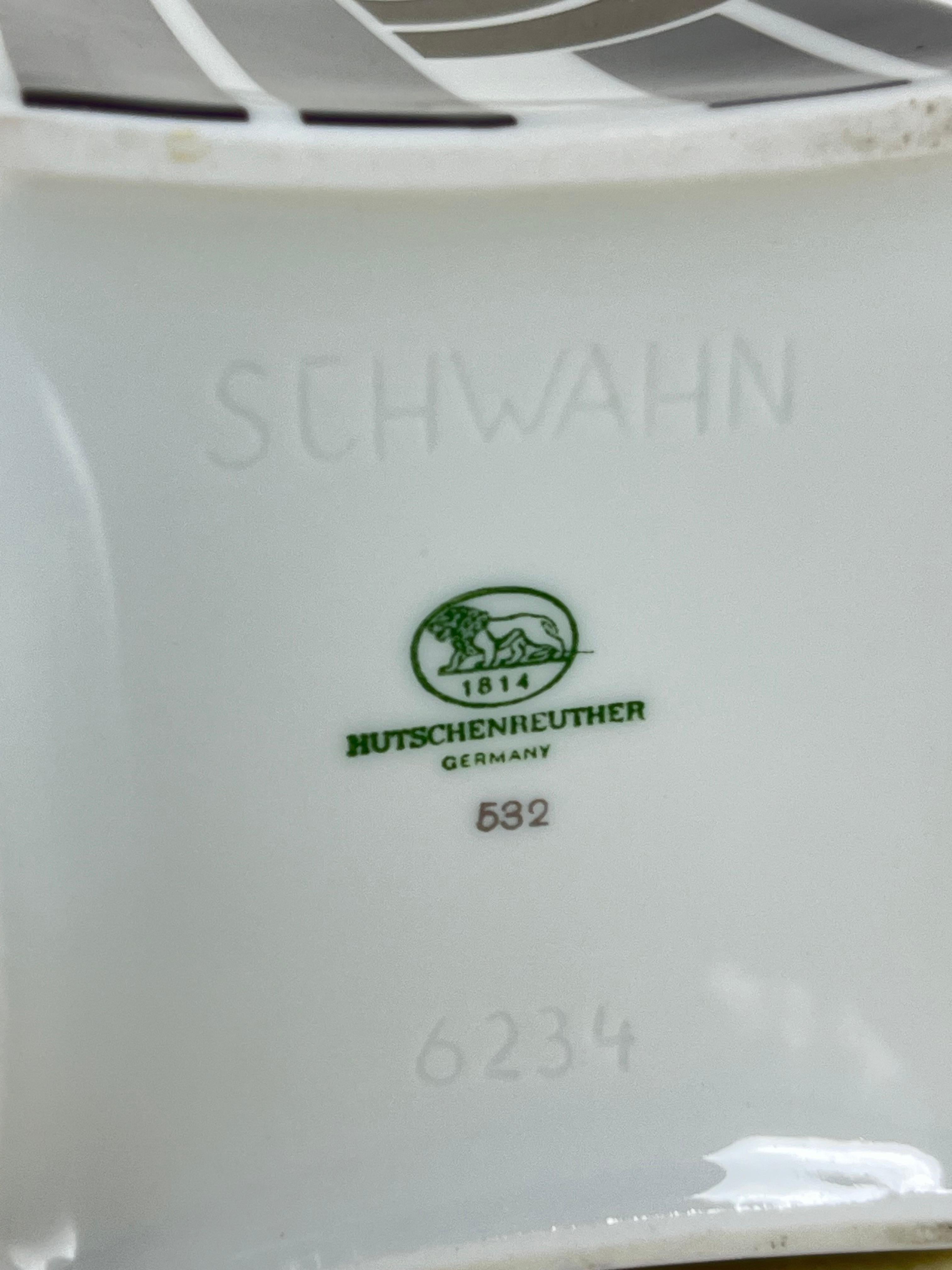 Set di 2 vasi in ceramica tedesca di Hermann Schwahn per Hutschenreuther degli anni '70 in vendita 1