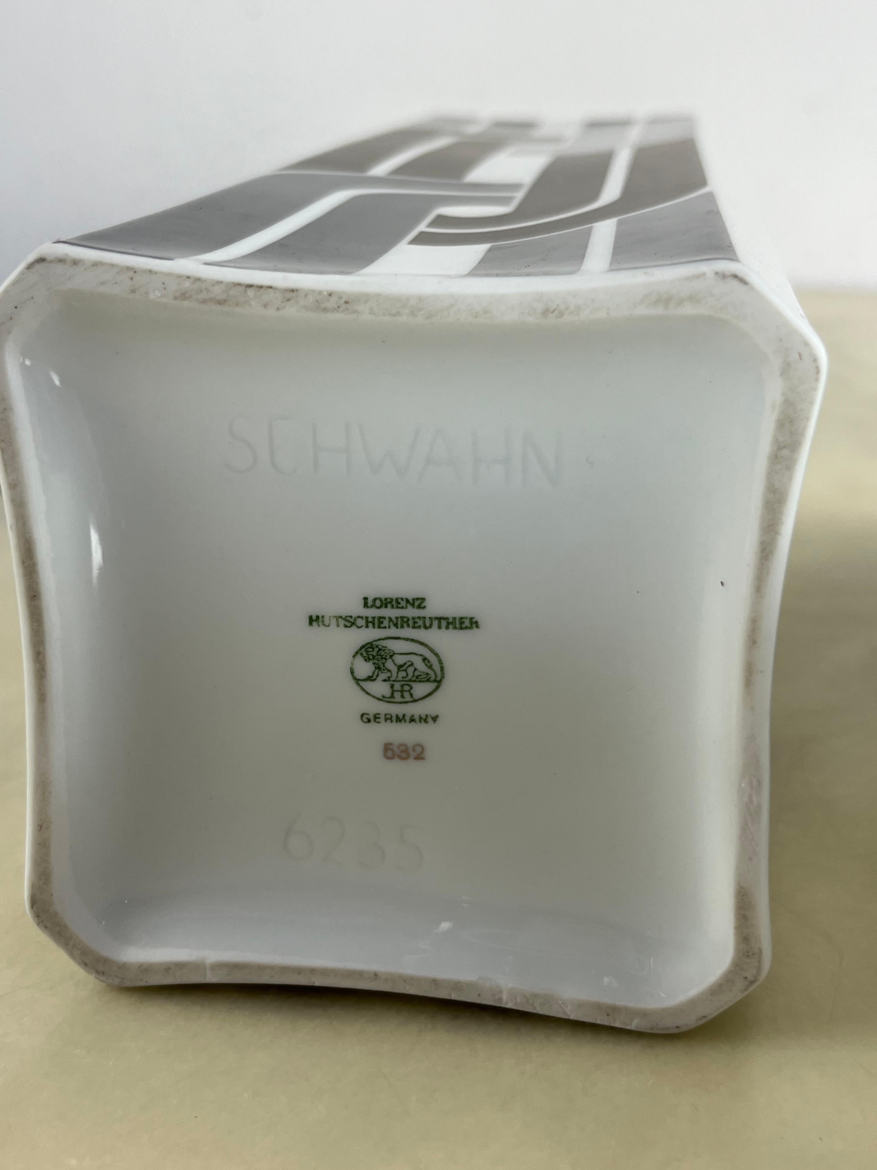 Set di 2 vasi in ceramica tedesca di Hermann Schwahn per Hutschenreuther degli anni '70 in vendita 2