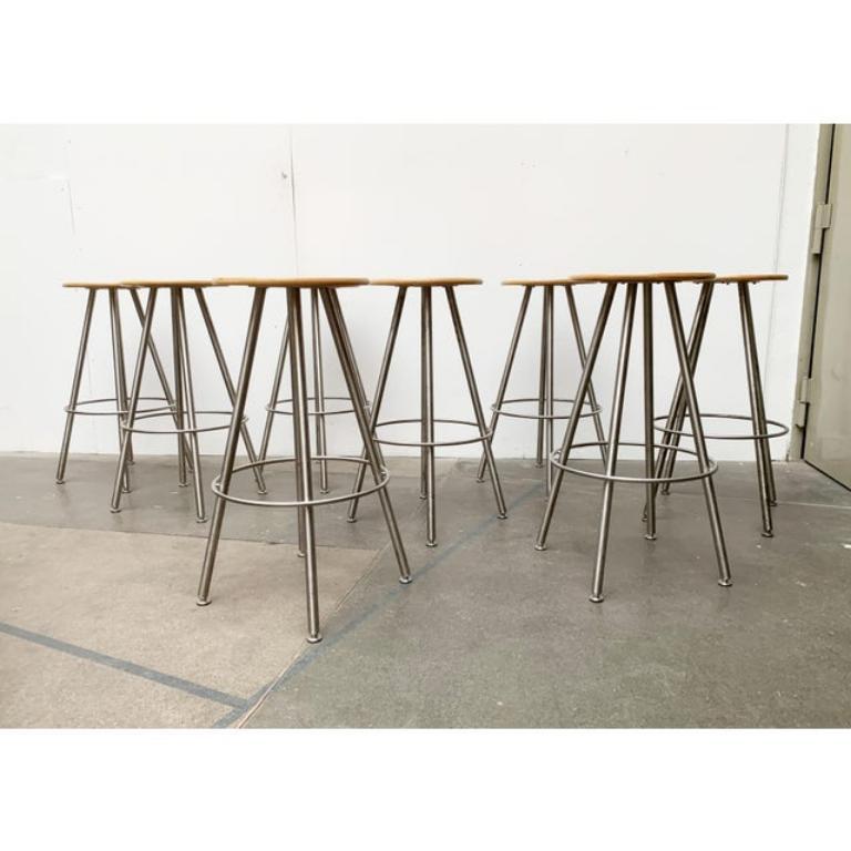 20ième siècle Ensemble de 2 tabourets de cuisine ou de bar allemands Duktus de Bulthaup en vente
