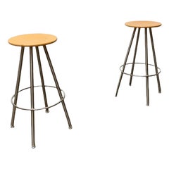 Set of 2 German Duktus Kitchen or Barstools from Bulthaup