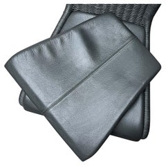 Juego de 2 cojines de cuero gris alemán para la silla basculante B25 B20 Tecta