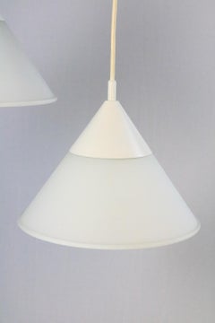 Satz von 2 deutschen Hängelampen von LIMBURG, mattiertes Glas, 1970er Jahre