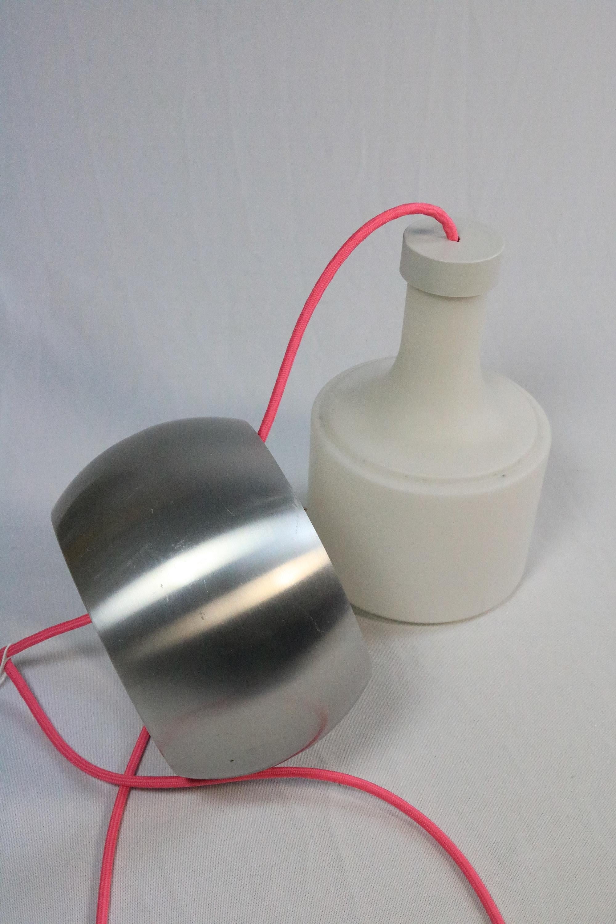 Set of 2 German Hanging Lamps by STAFF, Glass / Metal, 1970s For Sale 6