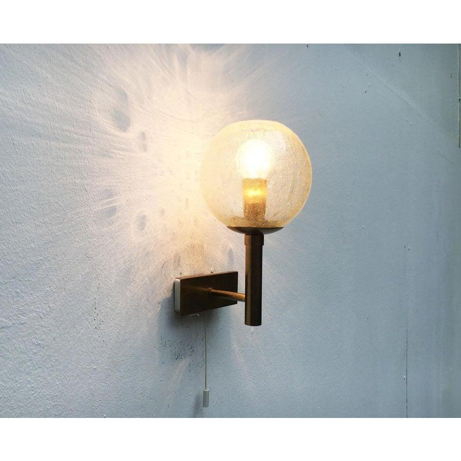 Set di 2 lampade tedesche di metà secolo in ottone e vetro di Doria Leuchten in vendita 1