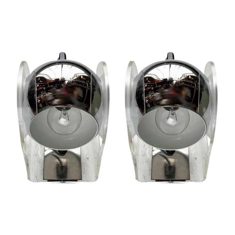 Set of 2 German Model 540 Wall Lamps in the style of Gino Sarfatti, 1960s