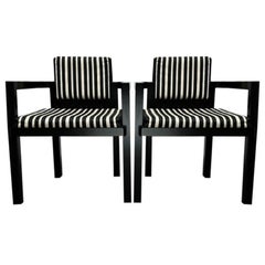 Set of 2 German Model D51 Fagus Armchair with Bauhaus Pattern Cushion, 1920s