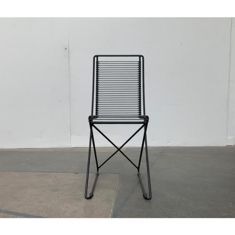 Set of 2 German Postmodern Black Kreuzschwinger Chairs by Till Behrens, 1980s For Sale 4