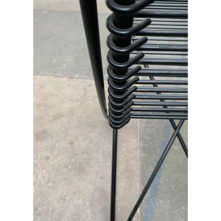 Set of 2 German Postmodern Black Kreuzschwinger Chairs by Till Behrens, 1980s For Sale 5