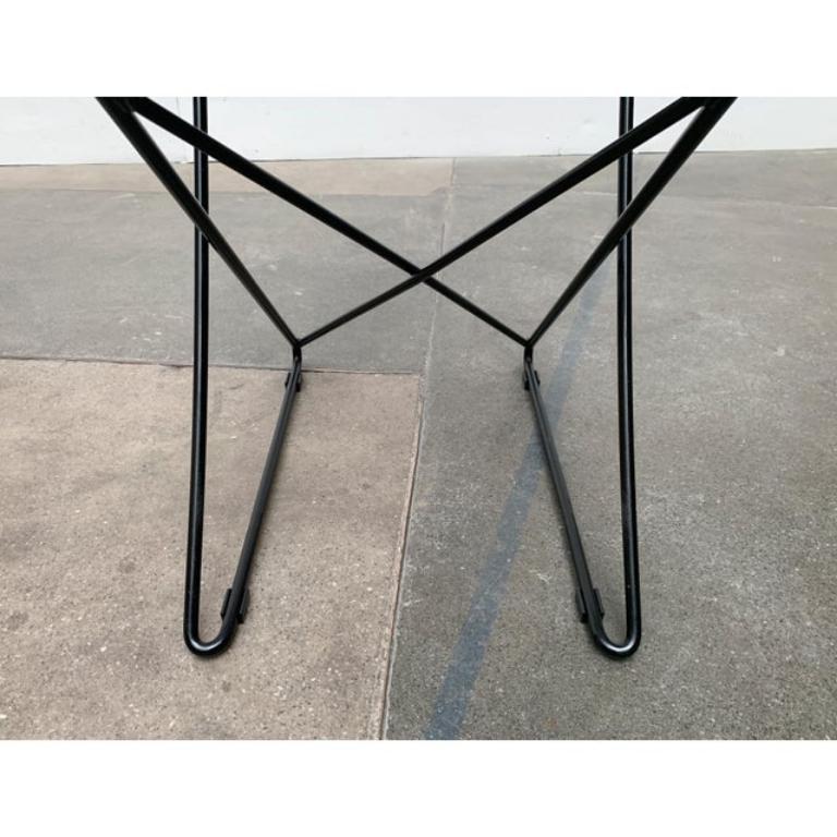 Metal Set of 2 German Postmodern Black Kreuzschwinger Chairs by Till Behrens, 1980s For Sale