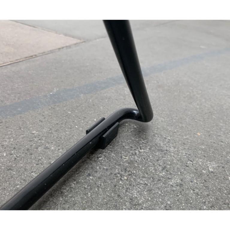 Set of 2 German Postmodern Black Kreuzschwinger Chairs by Till Behrens, 1980s For Sale 1
