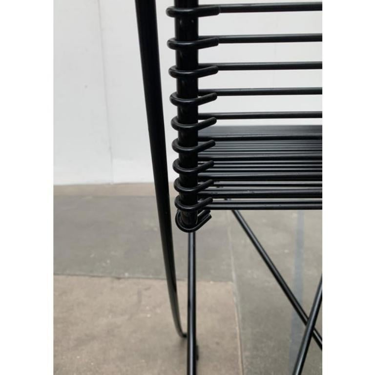 Set of 2 German Postmodern Black Kreuzschwinger Chairs by Till Behrens, 1980s For Sale 3