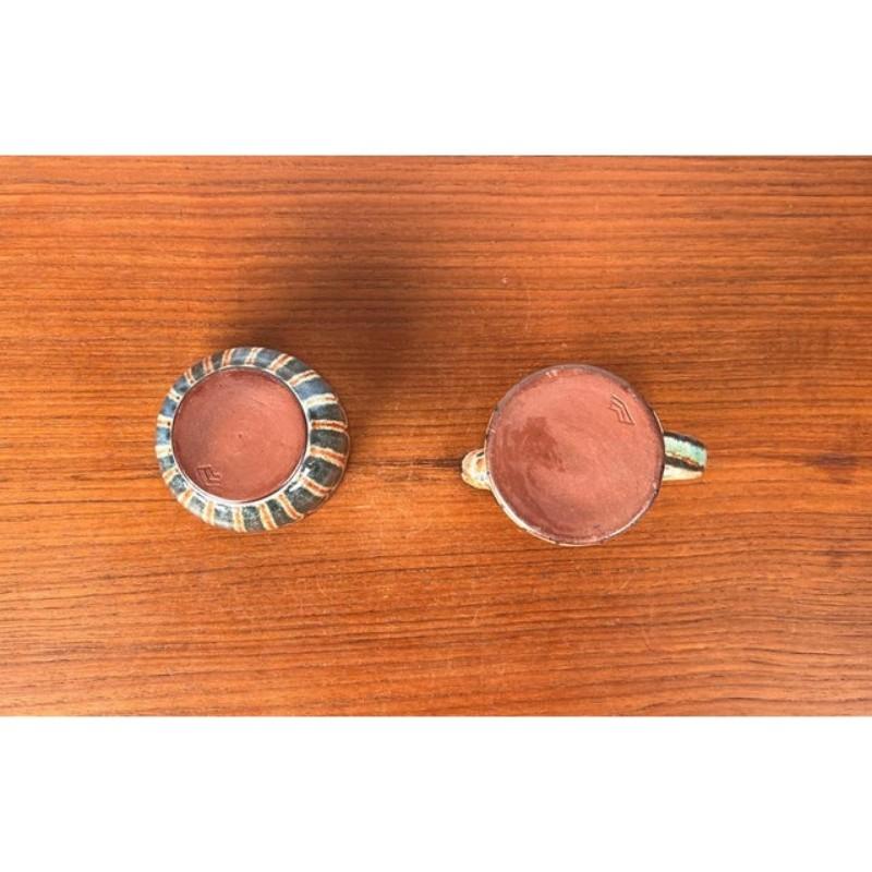 Juego de 2 jarras y cuencos pequeños de Studio Pottery alemán de Monika Maetzel en venta 9