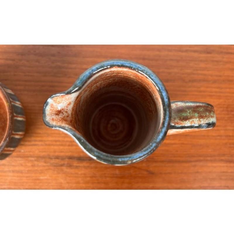 Juego de 2 jarras y cuencos pequeños de Studio Pottery alemán de Monika Maetzel en venta 11