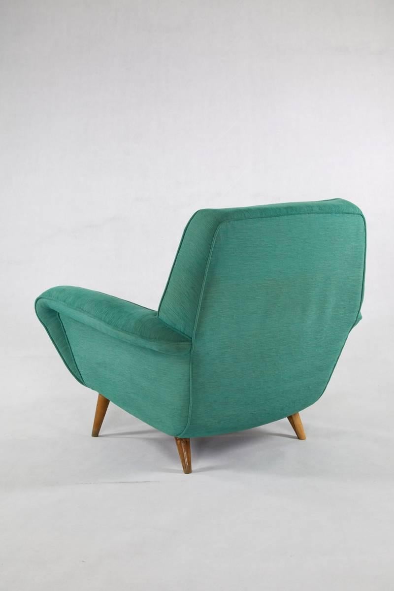 Satz von 2 Gianfranco Frattini-Stühlen Modell 830, 1950er Jahre, Cassina, Italien (Mitte 17. Jahrhundert) im Angebot