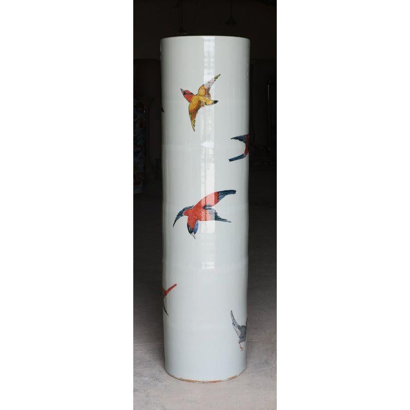 Set of 2 Giant Dots and Birds Vases by WL Ceramics For Sale 2
