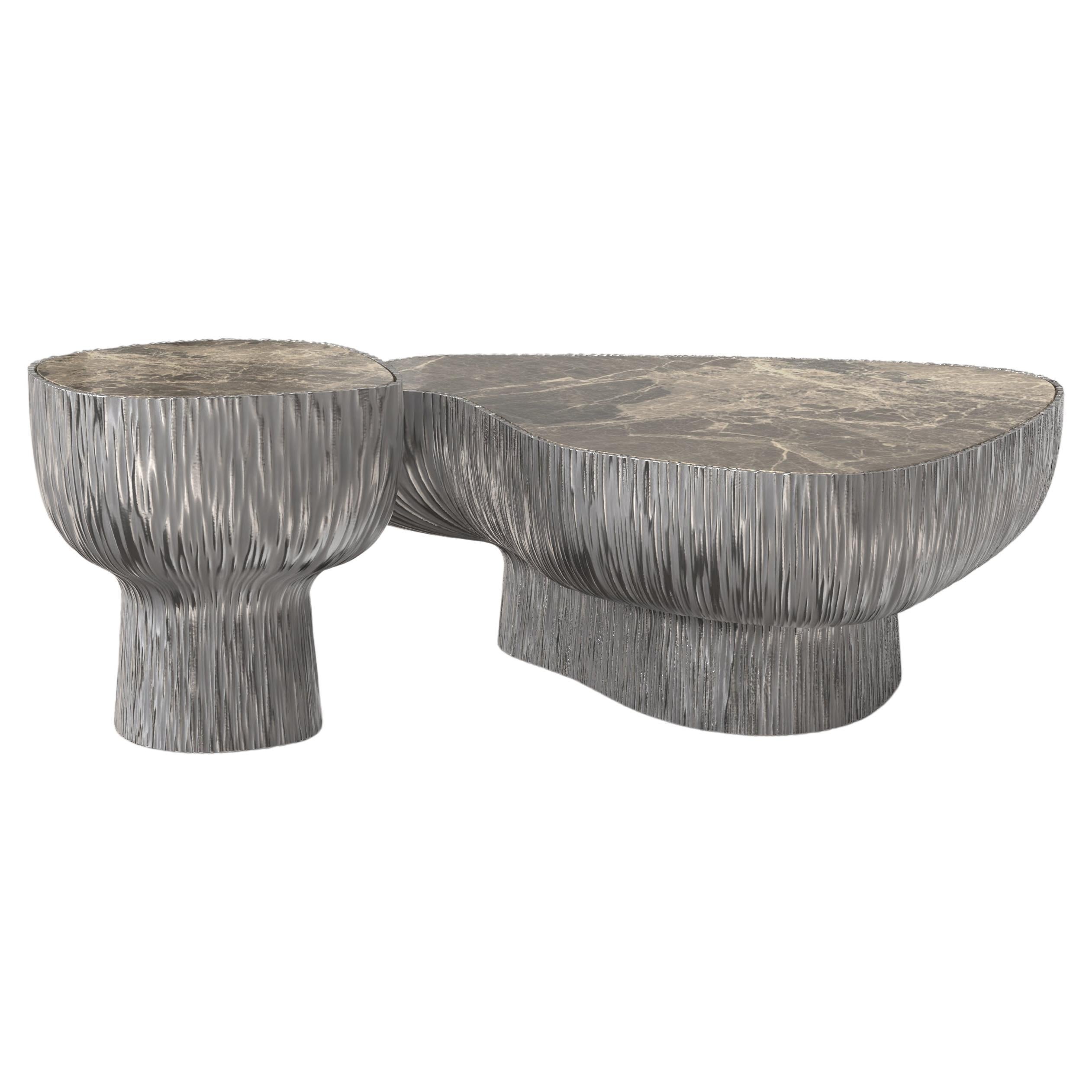 Set of 2 Giava V1 and V2 Low Table by Edizione Limitata For Sale