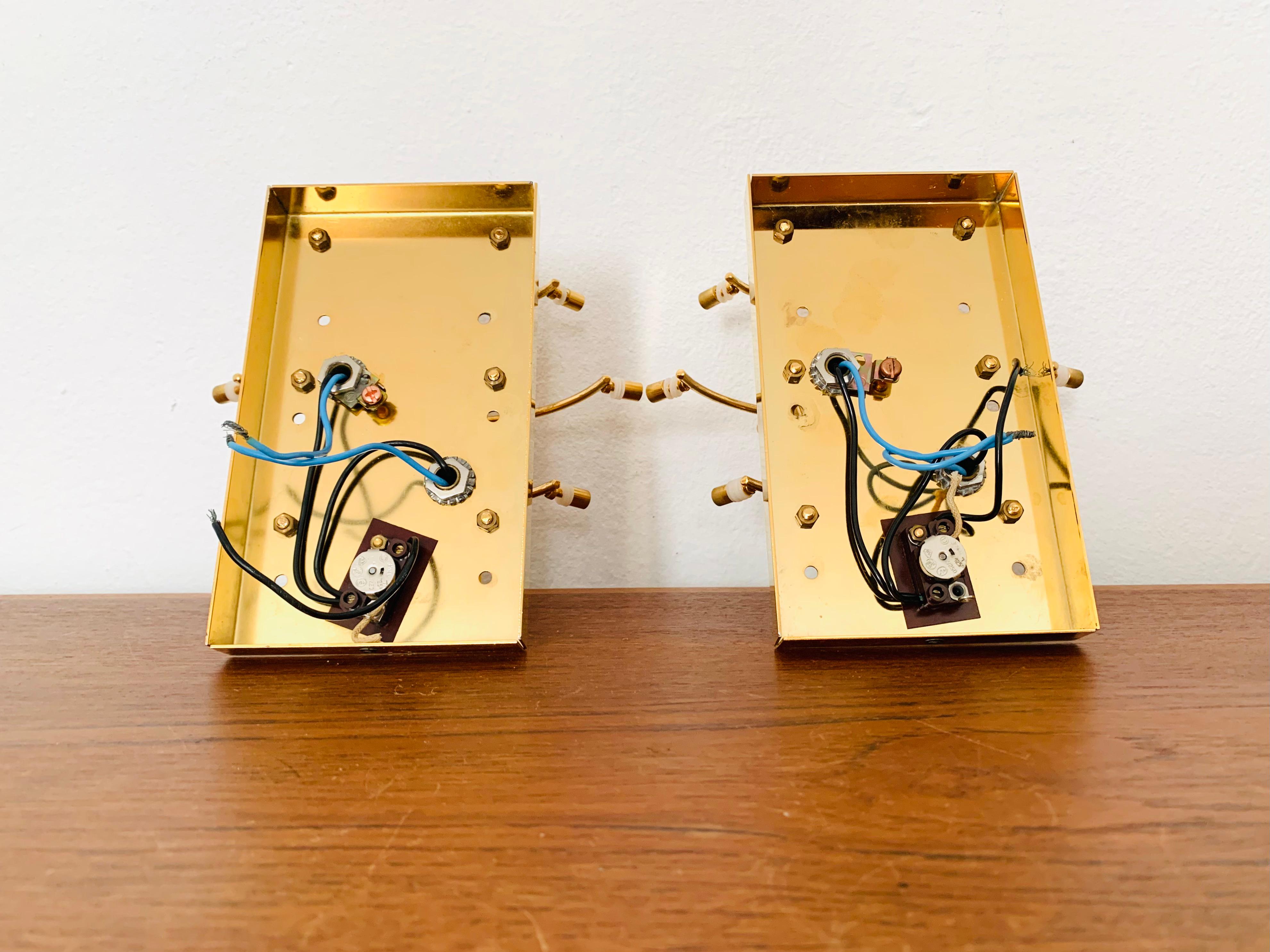 Set of 2 Gilded Wall Lamps from Kinkeldey For Sale 7
