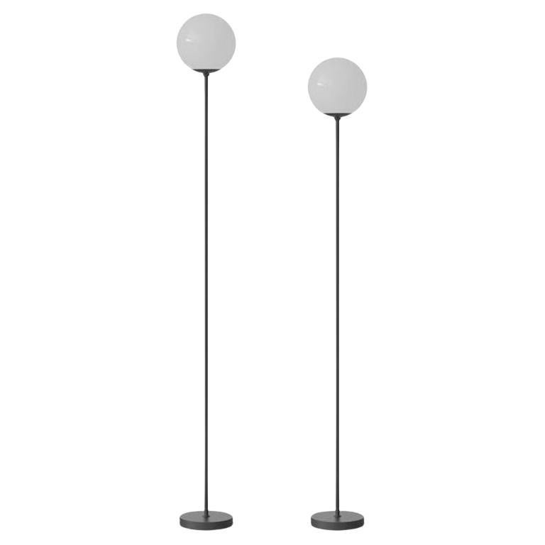 Set of 2 Gino Sarfatti Lamp Model 1081 170-180cm Black Mount for Astep For Sale