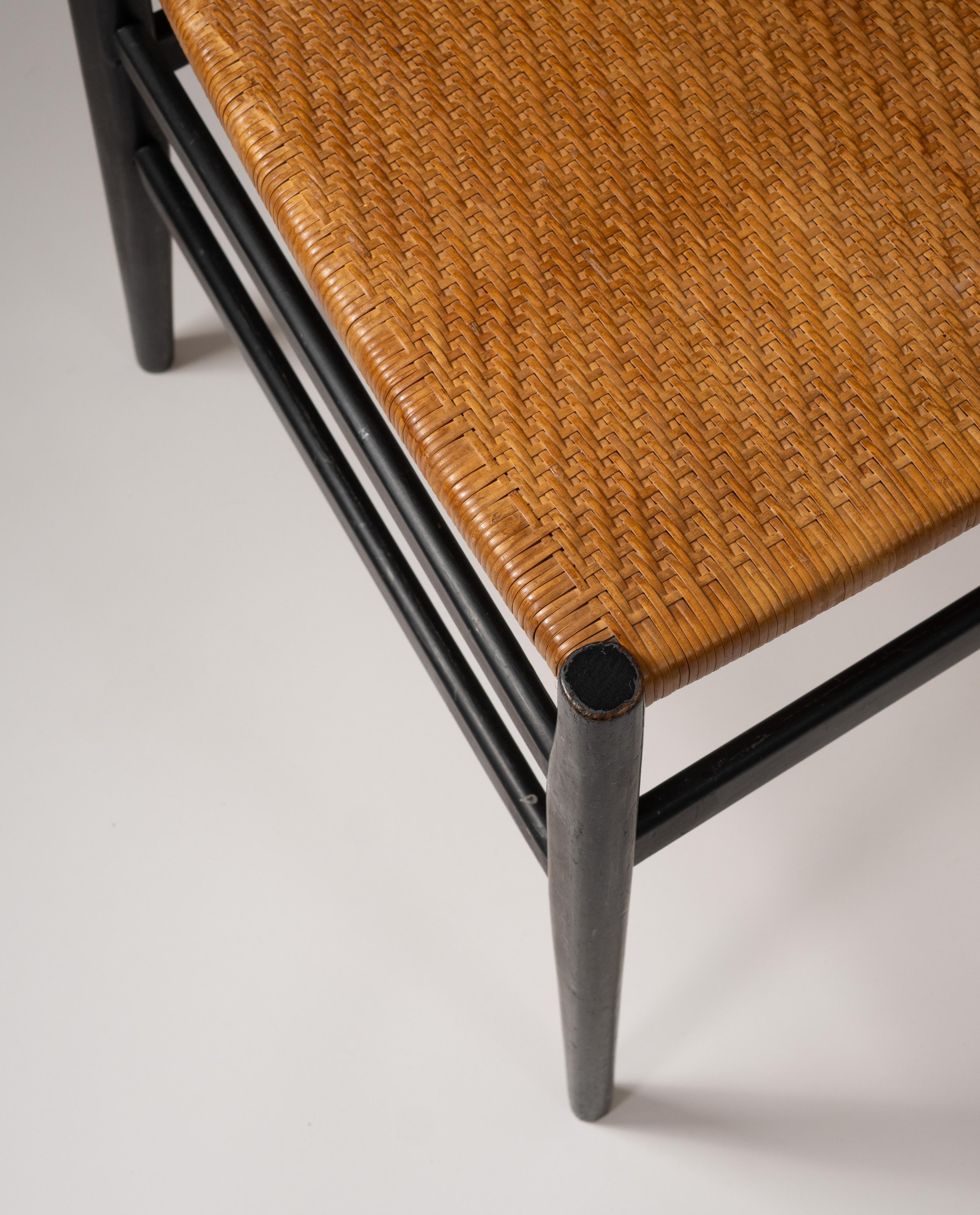 Set of 2 Gio Ponti “Superleggera” Chairs for Cassina, Italy, 1957 im Angebot 3
