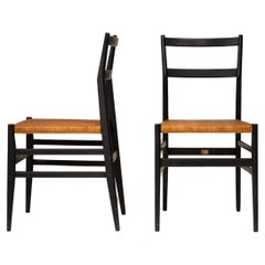 Set of 2 Gio Ponti “Superleggera” Chairs for Cassina, Italy, 1957