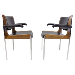 Set of 2 Girsberger Eurochair Dining/Office Chairs, Switzerland, 1968