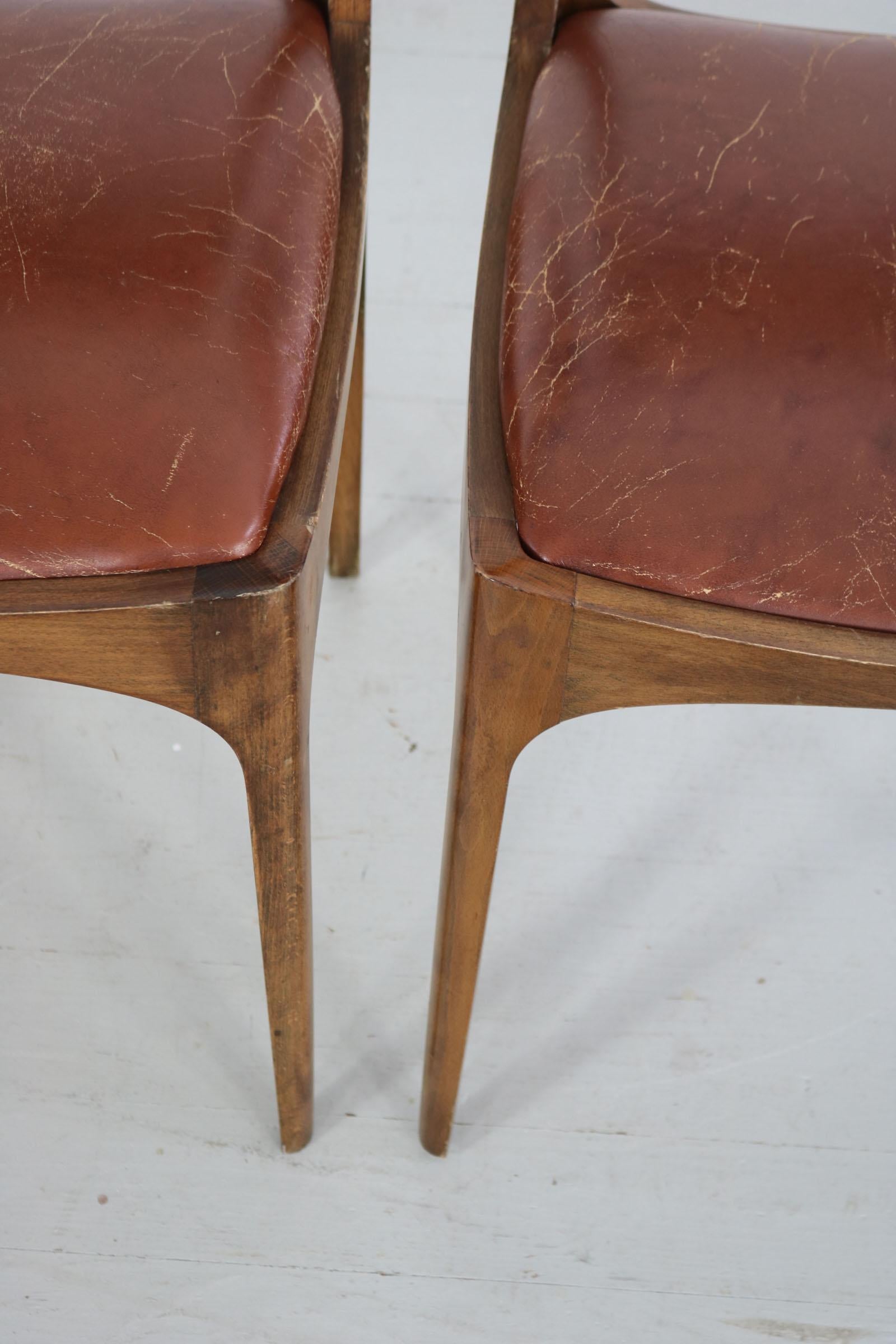 Set of 2 Giuseppe Gibelli Elisabetta Chairs, Sormani, Italy, 1963 For Sale 8