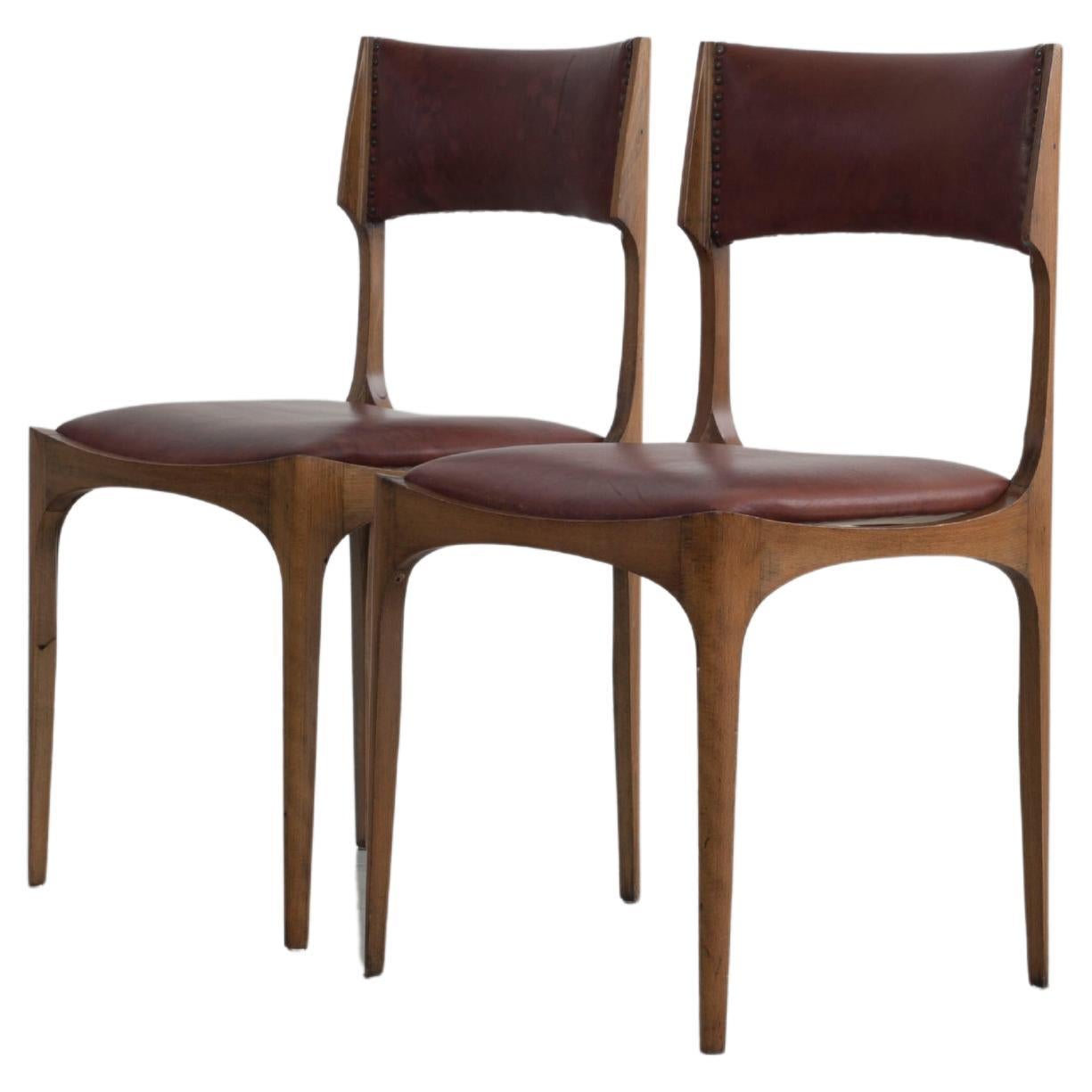 Set of 2 Giuseppe Gibelli Elisabetta Chairs, Sormani, Italy, 1963