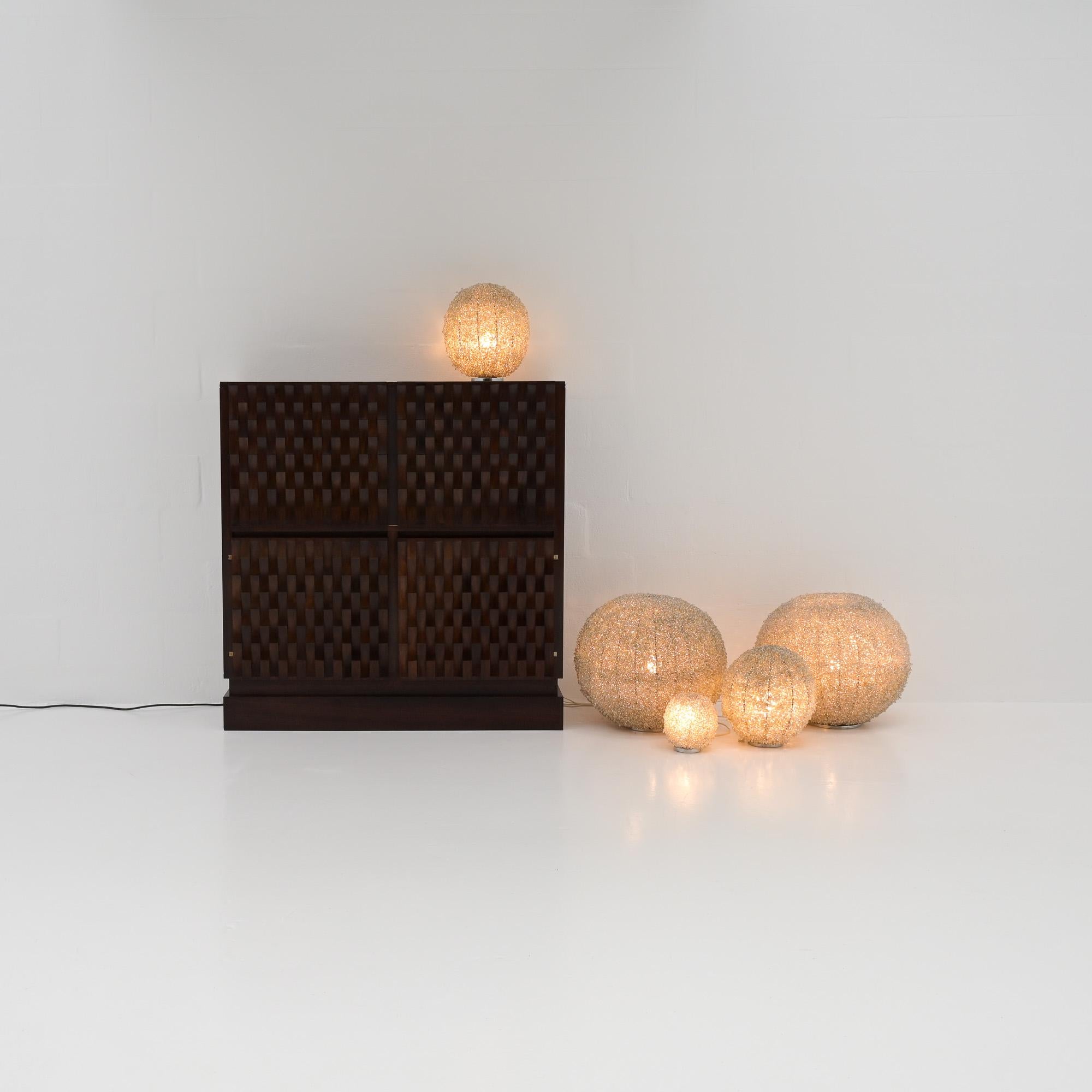 Set di 2 lampade in vetro-perla in vendita 5