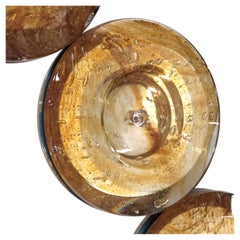SET OF 2 GLASS SAMPLES FOR Custom Murano Glass Disk Modern Mirror
