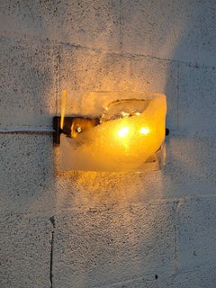 Set of 2 glass sconces appliques by Carlo Nason for Mazzega, 1960s