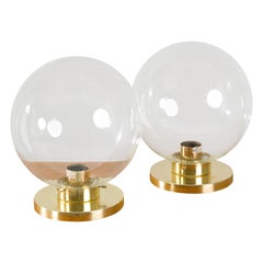 Set of 2 glass sconces from Kamenický Šenov, 50's